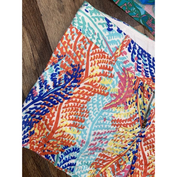 LOT OF TWO: Lilly Pulitzer Women's Size 4 The Callahan Short Green/Pink Shorts - Picture 6 of 8